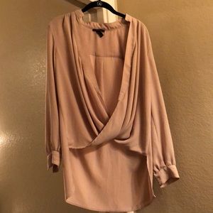 Forever 21 pink chiffon blouse